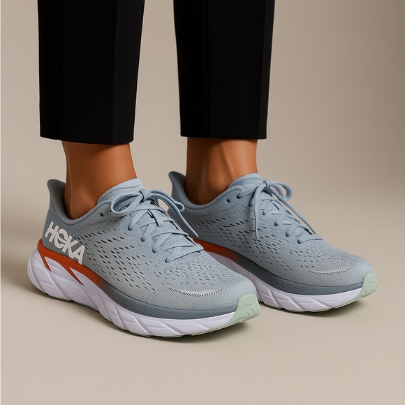 Hoka One One Shoes - Hoka One Clifton Edge Light Blue Wonen Sneakers Size 8.5B